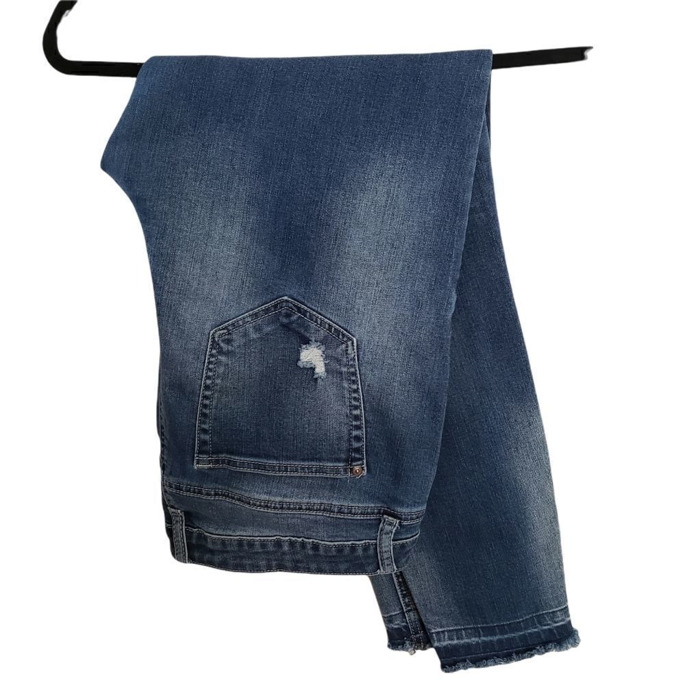 Makers of True Original Skinny Distressed Raw Hem Jeans